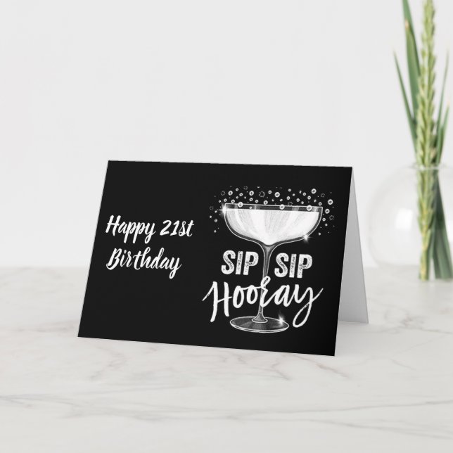 TARJETA EN SU **21º CUMPLEAÑOS*** SIP HORAY!!!!!!TARJETA (Anverso)
