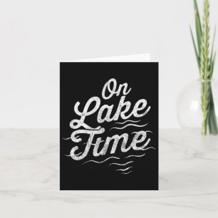 Tarjeta En Tiempos Del Lago Funny Bote De Verano Y Pesca P