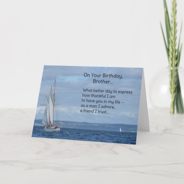 Tarjeta En tu cumpleaños, hermano... (Anverso)