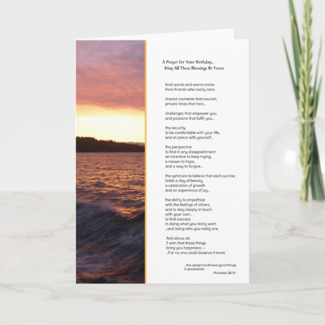 Tarjeta En Tu Cumpleaños, Que Todas Estas Bendiciones Sean (Anverso)