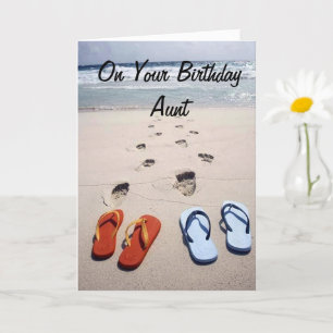 TARJETA EN TU CUMPLEAÑOS **TARJETA DE ESTILO PLAYA**