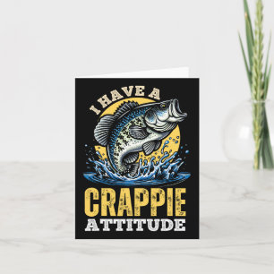 Tarjeta En Un Crappie Mood Gracioso Retro De Pesca