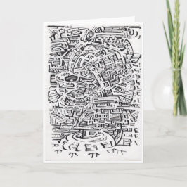 Tarjeta En un Entre-lugar, dibujo a tinta