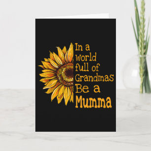 Tarjeta En Un Mundo De Abuelas Sé Una Mamá Finlandia Finés