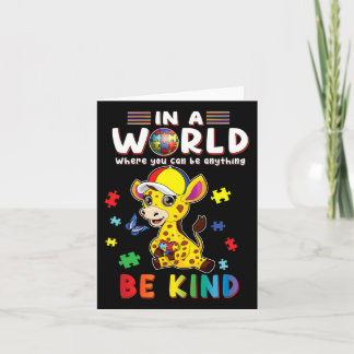 Tarjeta En Un Mundo Donde Puedes Ser Cualquier Cosa Giraff