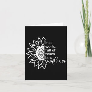 Tarjeta En Un Mundo Lleno De Gráfico De Cita De Girasol Ro
