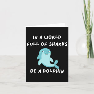 Tarjeta En Un Mundo Lleno De Tiburones