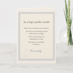 Tarjeta En un mundo perfecto Día del padre de raza Bully