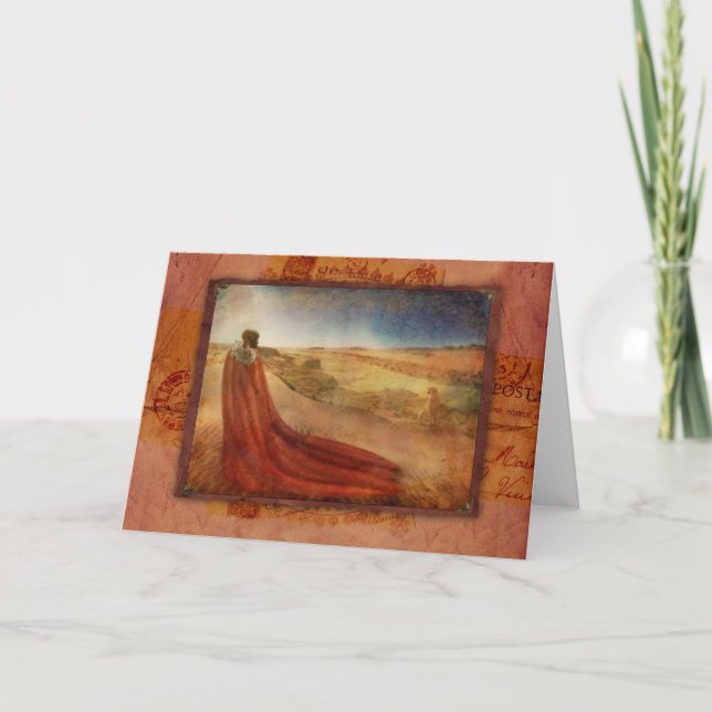 Tarjeta En un sueño masái (Anverso)