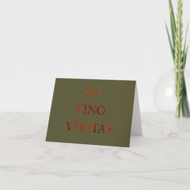 Tarjeta En vino veritas (Anverso)