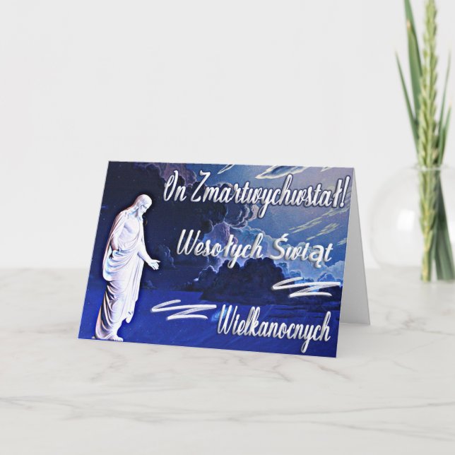 Tarjeta ¡En Zmartwywstał! - El kartka z de Wielkanocna (Anverso)