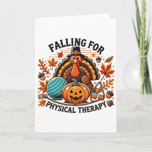 Tarjeta Enamorándose de la Terapia Física Pt Calabaza Otoñ