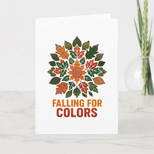 Tarjeta Enamorándose de los Colores Hojas de Otoño Follaje