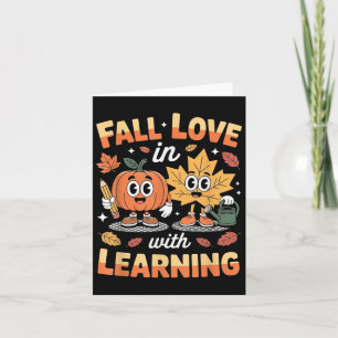 Tarjeta Enamorarse Del Aprendizaje Otoño Calabaza Profesor