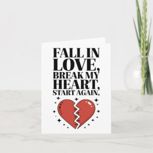 Tarjeta Enamorarse Rompe Mi Corazón Empezar De Nuevo Poema