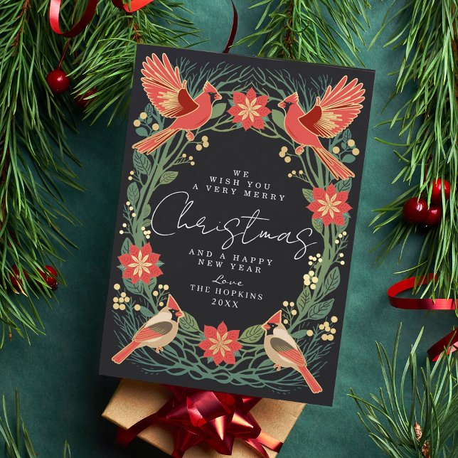 Tarjeta encantada de Navidades de Cardenales Rústi (Subido por el creador)