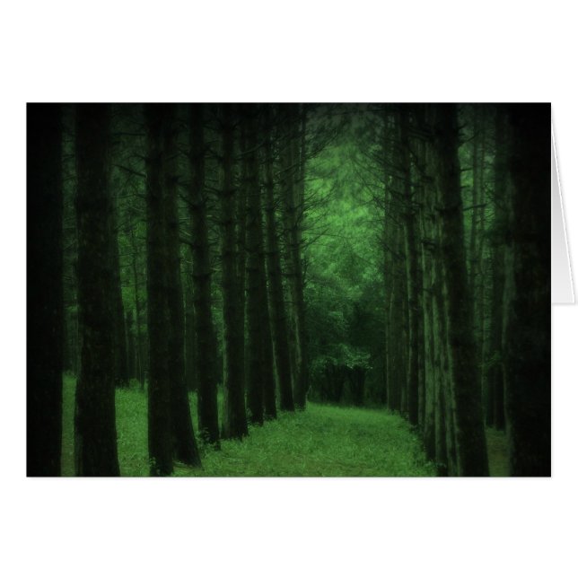 Tarjeta encantada del bosque (Anverso (Horizontal))