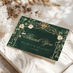 Tarjeta Encantado Art Nouveau Vintage boda Gracias