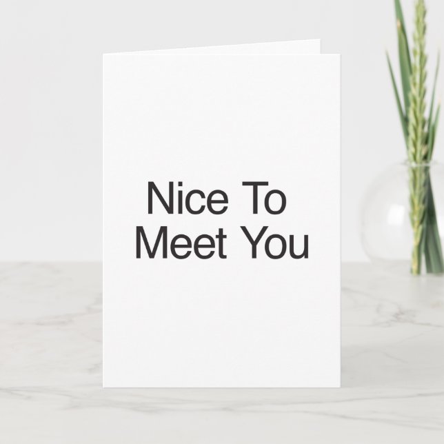 Tarjeta Encantado De Conocerte (Anverso)