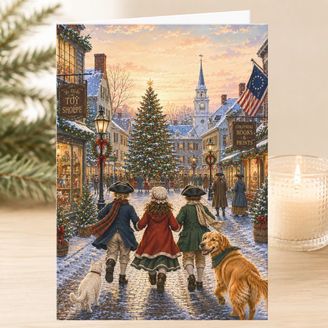Tarjeta Encantador Colonial Navidad Feliz Navidad (Subido por el creador)