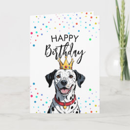 Tarjeta Encantador cumpleaños de perro en Dalmacia