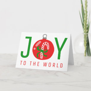 Tarjeta Encantador festival navideño navideño con adornos