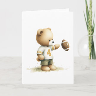 Tarjeta Encantador jugador de fútbol de oseo de peluche sa