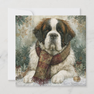 Tarjeta Encantador perro tipo San Bernardo divertidas Howl