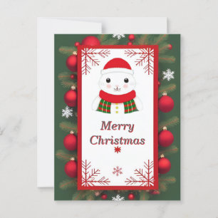 Tarjeta encantadora con tema de Navidad