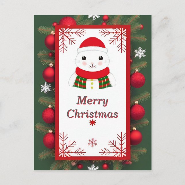 Tarjeta encantadora con tema de Navidad (Anverso)