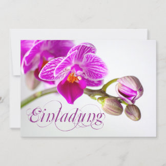 Tarjeta encantadora de invitación con orquídea