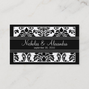 Tarjeta encantadora del Web de la boda del damasco