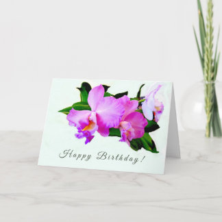 Tarjeta Encantadora fiesta de cumpleaños de Orquídea
