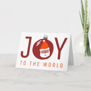 Tarjeta Encantadora fiesta navideña con adorno navideño