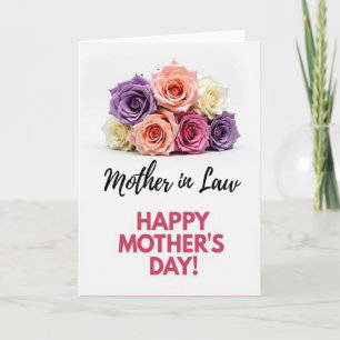 Tarjeta encantadora para la suegra