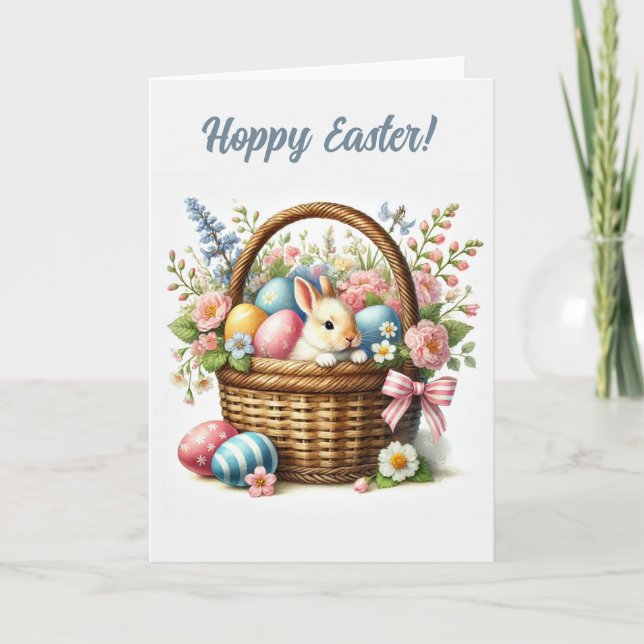 Tarjeta Encantadora Pascua Vintage (Anverso)
