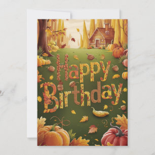 Tarjeta Encantadora temporada mística otoño otoño feliz cu