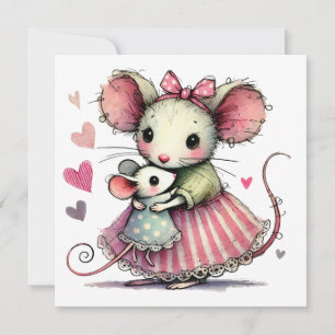 Tarjeta Encantadoras Ratas Caprichosas Día de la Madre Mam