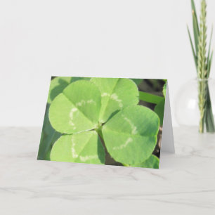 Tarjeta Encanto de buena suerte del trébol de 4 hojas