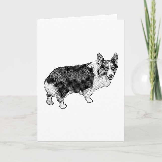 Tarjeta Encanto de Corgi de Árbol-Chispa (Anverso)