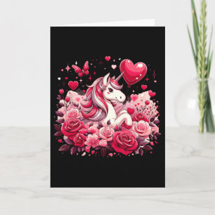 Tarjeta Encanto del Día de San Valentín del Unicornio