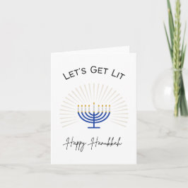 Tarjeta Encendemos - Feliz Hanukkah - Pun