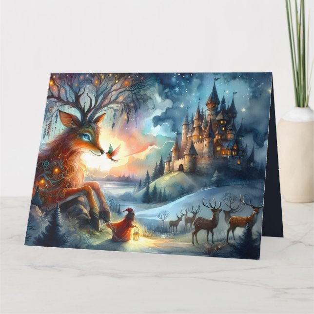 Tarjeta Enchanted Castle Winter Art (Anverso)