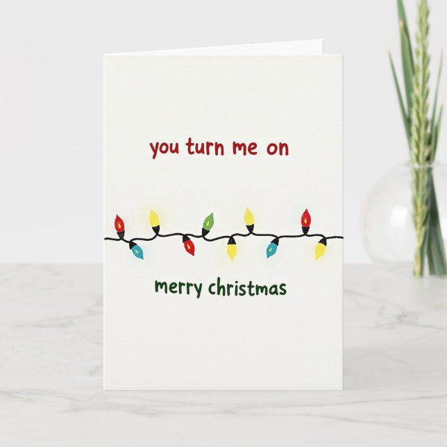 Tarjeta Enciendes Mis Luces de Navidad (Anverso)
