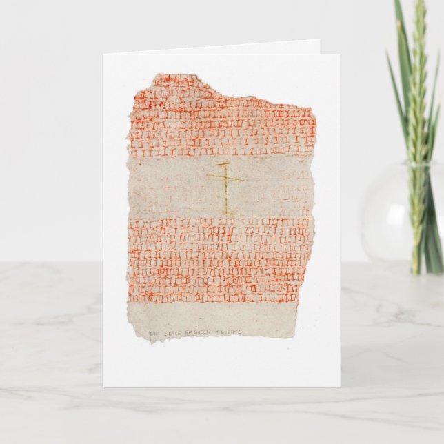 Tarjeta Encontrar el espacio entre pensamientos. (Anverso)