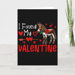 Tarjeta Encontré mi burro del día de San Valentín con el a