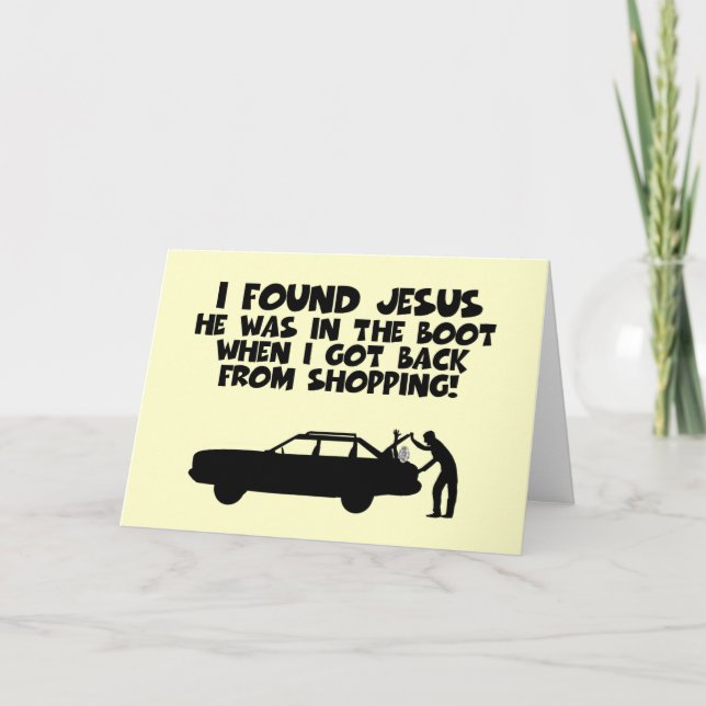 Tarjeta Encontré una parodia de Jesús (Anverso)