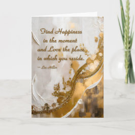 Tarjeta Encuentra la felicidad en el momento... Cita de Le