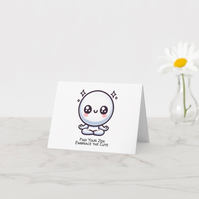 Tarjeta Encuentra tu Zen, abraza la Cuta (Planta pequeña)