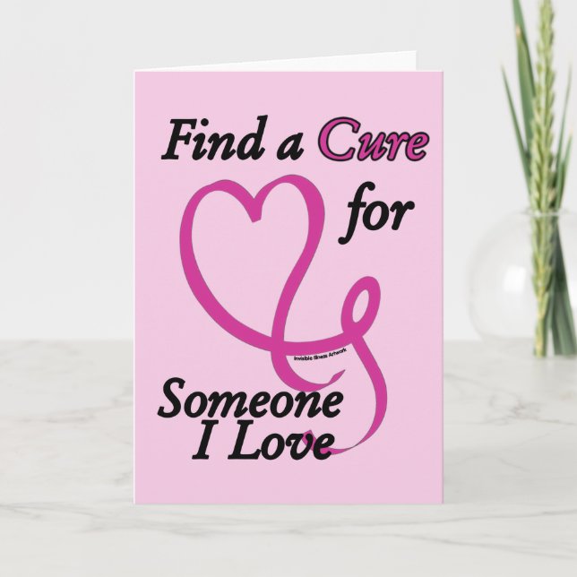 Tarjeta Encuentra una cura/corazón/alguien a quien amo...  (Anverso)